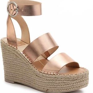 Dolce Vita Rose Gold Platform Wedge Sandal